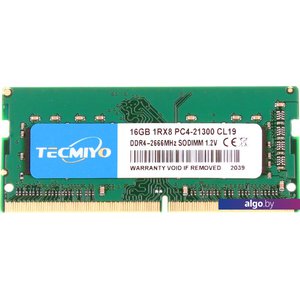 Оперативная память Tecmiyo 16ГБ DDR4 SODIMM 2666 МГц 16G1RPC4-21300S-G0