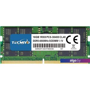 Оперативная память Tecmiyo 16ГБ DDR5 SODIMM 4800 МГц 16GB-DDR5-4800S-G