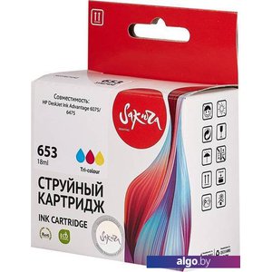 Картридж Sakura Printing SI3YM74AE (аналог HP 653 Tri-colour)