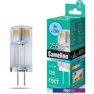 Светодиодная лампочка Camelion LED3-G4-JC-NF/845/G4