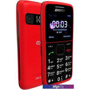 Кнопочный телефон Digma Linx S220 (красный)