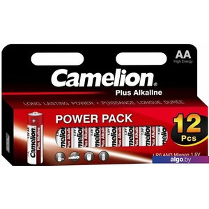 Батарейка Camelion LR6 Plus Alkaline Block-12 LR6-HP12