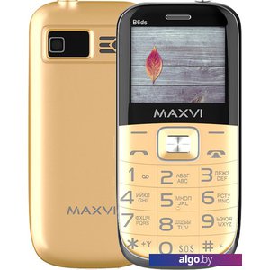 Кнопочный телефон Maxvi B6ds (золотистый)