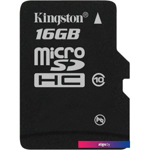 Карта памяти Kingston microSDHC (Class 10) 16GB (SDC10/16GBSP)