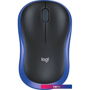 Мышь Logitech M186 (черный/синий)