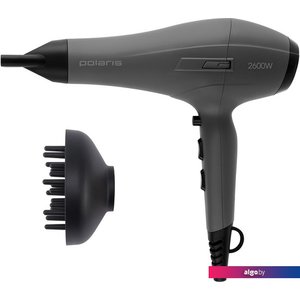 Фен Polaris PHD 2600AСi Salon Hair (серый)