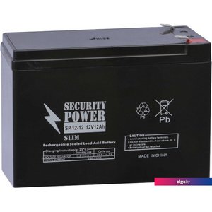 Аккумулятор для ИБП Security Power SP 12-12 F2 Slim (12В/12 А·ч)