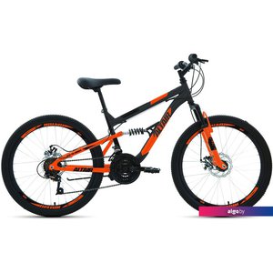 Велосипед Altair MTB FS 24 D 2022 (темно-серый/оранжевый)