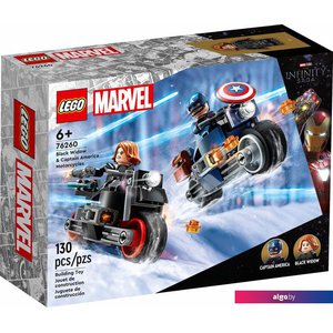 Конструктор LEGO Marvel Super Heroes 76260 Черная вдова и Капитан Америка на мотоциклах