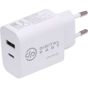 Сетевое зарядное Digital Part FC-135 (с кабелем USB Type-C)