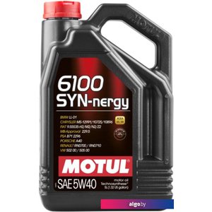 Моторное масло Motul 6100 Syn-nergy 5W-40 5л