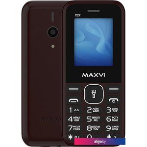 Кнопочный телефон Maxvi C27 (коричневый)