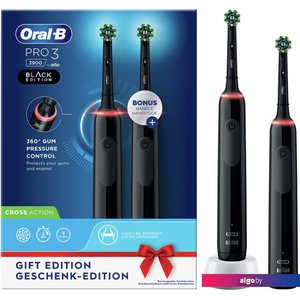 Комплект зубных щеток Oral-B Pro 3 3900 Duo Cross Action D505.523.3H 4210201374633