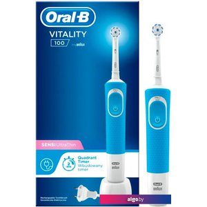 Электрическая зубная щетка Oral-B Vitality 100 Sensi UltraThin D100.413.1 (голубой)