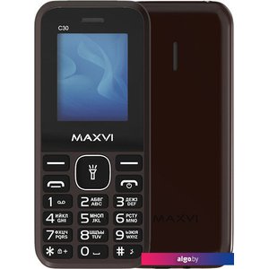 Кнопочный телефон Maxvi C30 (коричневый)