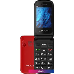 Кнопочный телефон Maxvi E8 (красный)