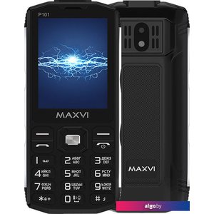 Кнопочный телефон Maxvi P101 (черный)