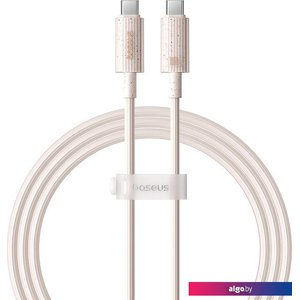 Кабель Baseus Habitat Series Fast Charging Cable 100W USB Type-C - USB Type-C (1 м, бежевый)