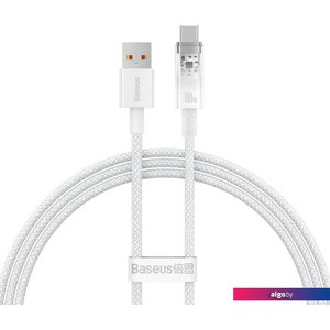 Кабель Baseus Explorer Series Fast Charging Cable with Smart Temperature Control 100W USB Type-A - USB Type-C (1 м, белый)