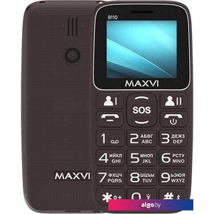 Кнопочный телефон Maxvi B110 (коричневый)