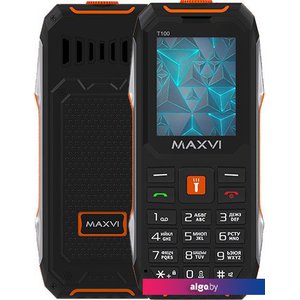 Кнопочный телефон Maxvi T100 (оранжевый)