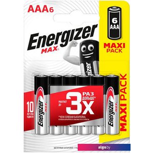 Батарейка Energizer Max LR6 AA BL4+2 6 шт