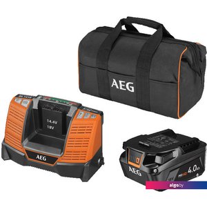 Аккумулятор с зарядным устройством AEG Powertools SEТL1840SHD 4935478944 (18В/4 Ah + 18В, сумка)