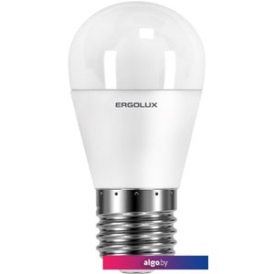 Светодиодная лампа Ergolux LED G45 E27 9 Вт 3000 К 13176