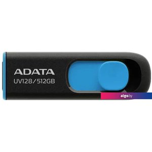 USB Flash ADATA DashDrive UV128 512GB (черный/синий)