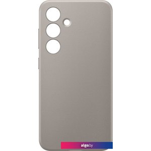 Чехол для телефона Samsung Vegan Leather Case S24 (серо-коричневый)