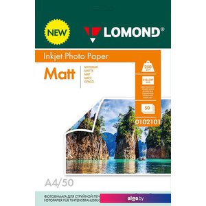 Фотобумага Lomond двухсторонняя матовая А4 250 г/м2 50 л 0102101