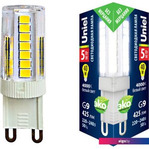 Светодиодная лампочка Uniel LED-JCD-9W/4000K/G9/CL GLZ09TR UL-00006489