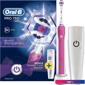 Электрическая зубная щетка Braun Oral-B Pro 750 3DWhite D16.513.UX (розовый)