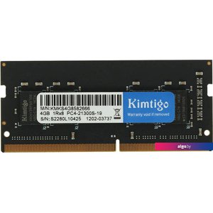 Оперативная память Kimtigo 4ГБ DDR4 SODIMM 2666 МГц KMKS4G8582666