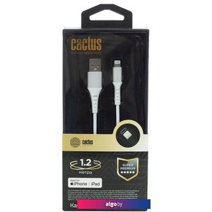 Кабель CACTUS USB Type-A - Lightning CS-LG.USB.A-1.2 (1.2 м, белый)