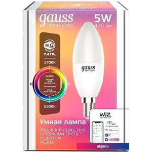 Светодиодная лампочка Gauss Smart Home E14 5 Вт 2700-6500K 1190112