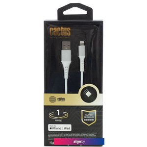 Кабель CACTUS USB Type-A - Lightning CS-LG.USB.A-1 (1 м, белый)