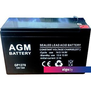 Аккумулятор для ИБП AGM Battery GP 1270 F1 (12В/7 А·ч)