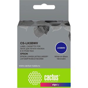 Картридж CACTUS CS-LK5BWV (аналог Epson LK5BWV)