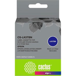 Картридж CACTUS CS-LK5TBN (аналог Epson LK5TBN)