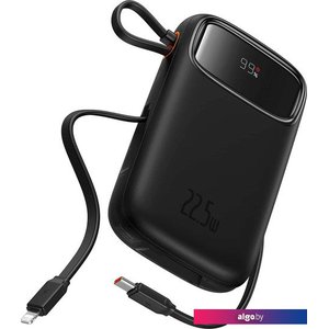 Внешний аккумулятор Baseus Qpow2 Dual-Cable Digital Display Fast Charge Power Bank 22.5W 10000mAh (черный)