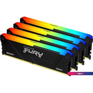 Оперативная память Kingston FURY Beast RGB 4x16ГБ DDR4 3200 МГц KF432C16BB12AK4/64