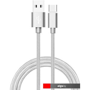 Кабель Atom USB Type-C 3.1 - Lightning (1 м, серебристый)