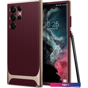 Чехол для телефона Spigen Neo Hybrid для Galaxy S22 Ultra ACS04382 (бордовый)