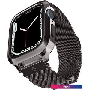 Ремешок Spigen Metal Fit Pro для Apple Watch (45/44 мм) (темно-серый)