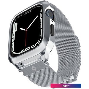 Ремешок Spigen Metal Fit Pro для Apple Watch (45/44 мм) (серебристый)