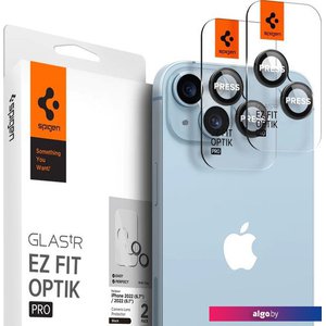 Spigen Optik Pro TR EZ Fit Lens Protector для iPhone 14/14 Plus AGL05213 (2шт)