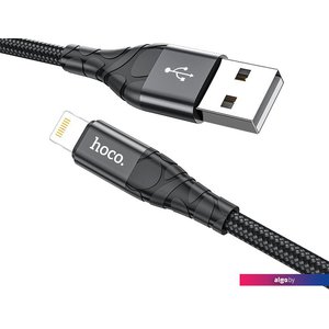 Кабель Hoco DU02 Plus USB Type-A - Lightning (2 м, черный)