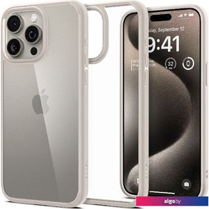 Чехол для телефона Spigen Ultra Hybrid для iPhone 15 Pro Max ACS07209 (серый)
