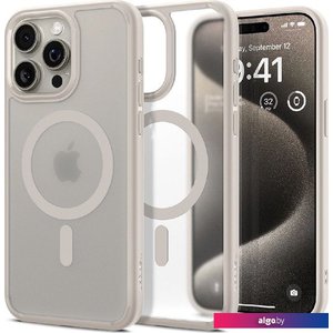 Чехол для телефона Spigen Ultra Hybrid (MagFit) для iPhone 15 Pro Max ACS07210 (серый)